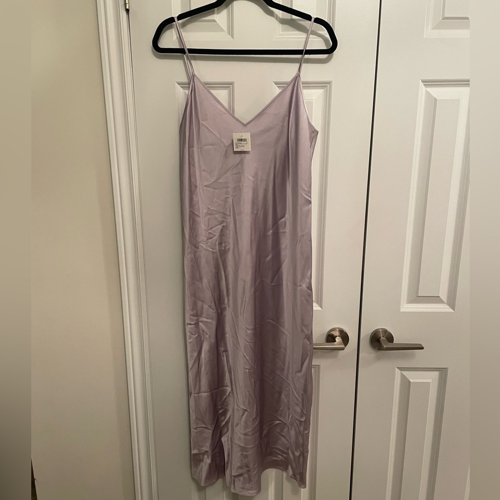 Lavender Slip Maxi Dress Club Monaco Size L NWT Silk